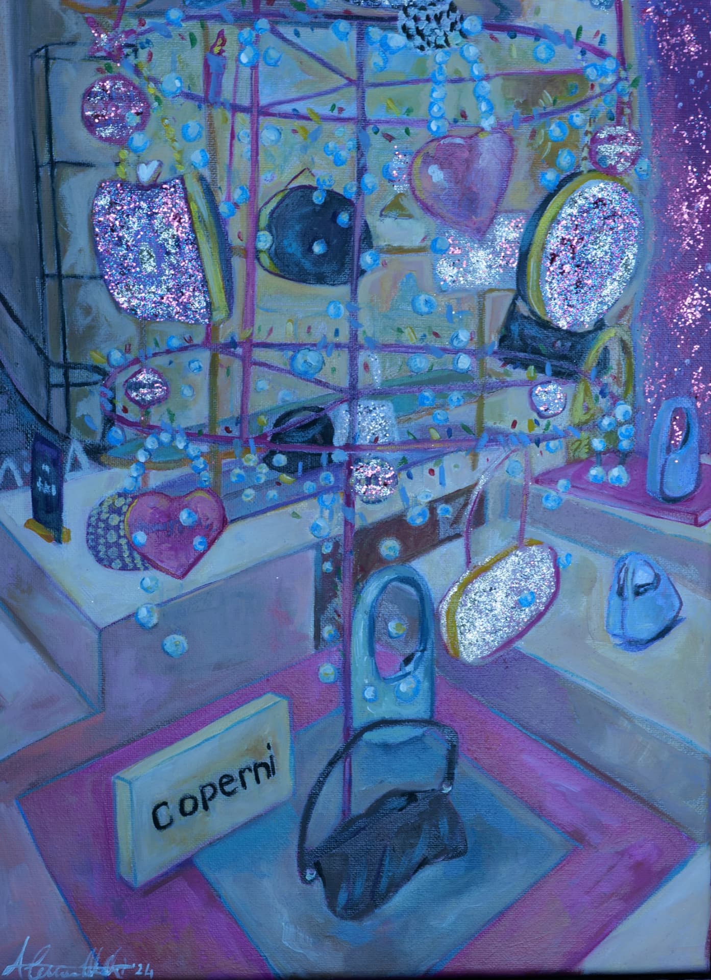 Illum Christmas, acrylic painting, 30 × 40 cm, from the Nordics Still Life collection, by Alessia Martuscelli