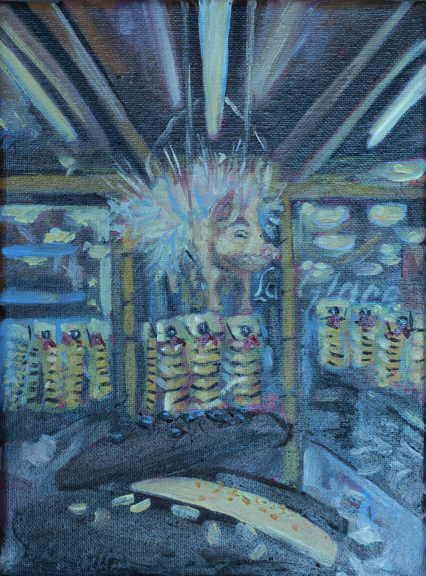 La Glace, oil painting, 18 × 24 cm, from the Nordics Still Life collection, by Alessia Martuscelli
