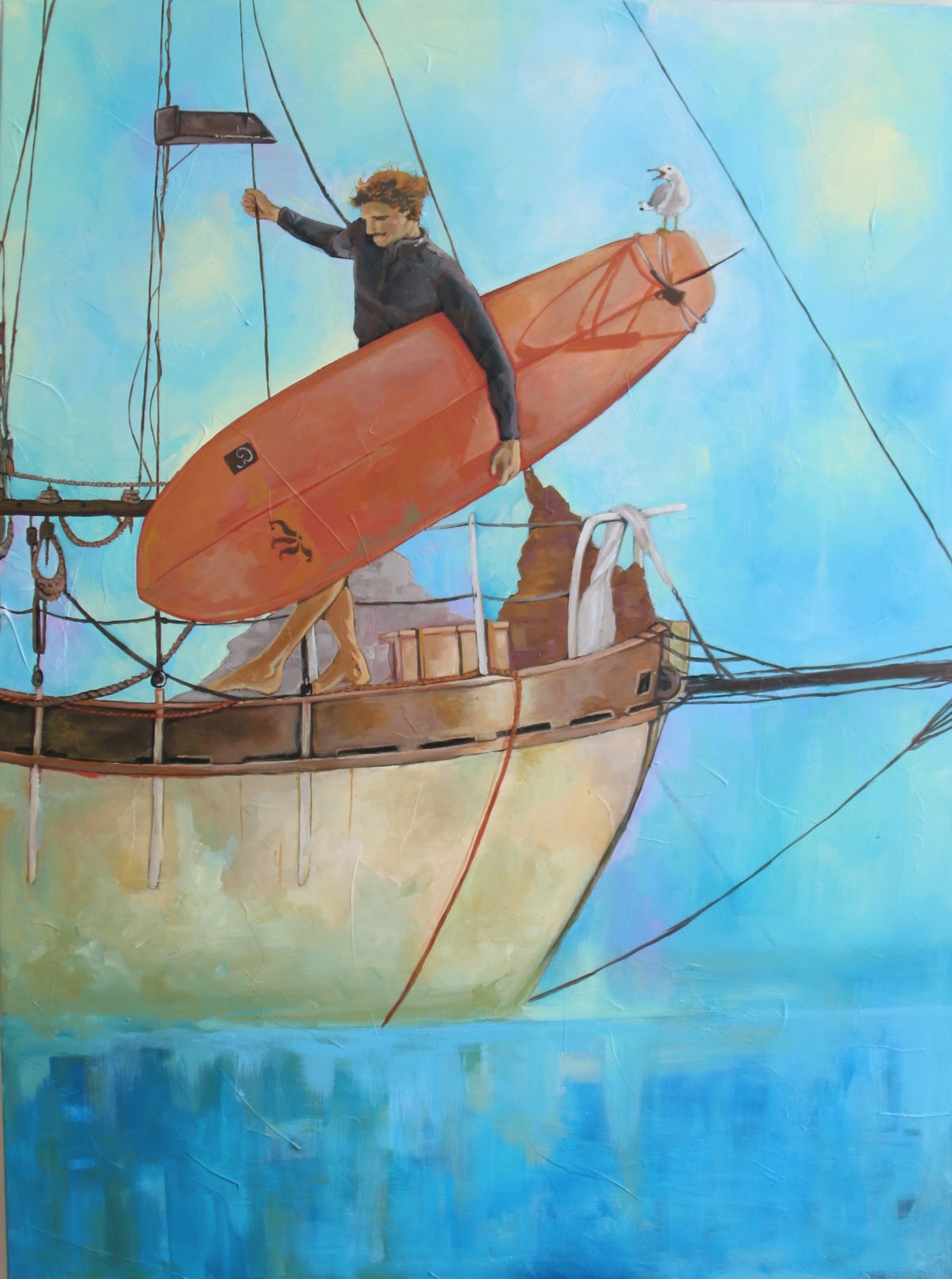 Sailor, acrylic painting, 60 × 80 cm, by Alessia Martuscelli