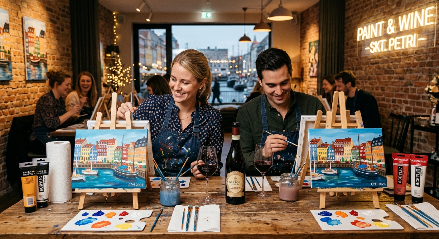 Private painting experience at a Copenhagen hotel