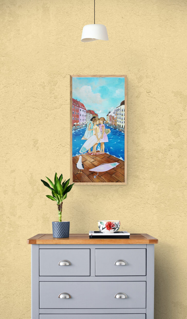 Nyhavn Surfer Girls Painting
