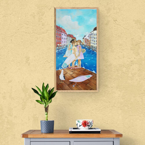 Nyhavn Surfer Girls Painting