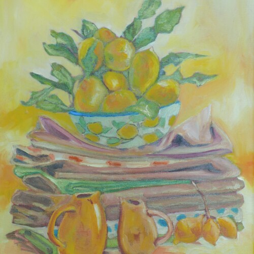 Lemons – 30 × 40 cm Lemon Still Life Painting
