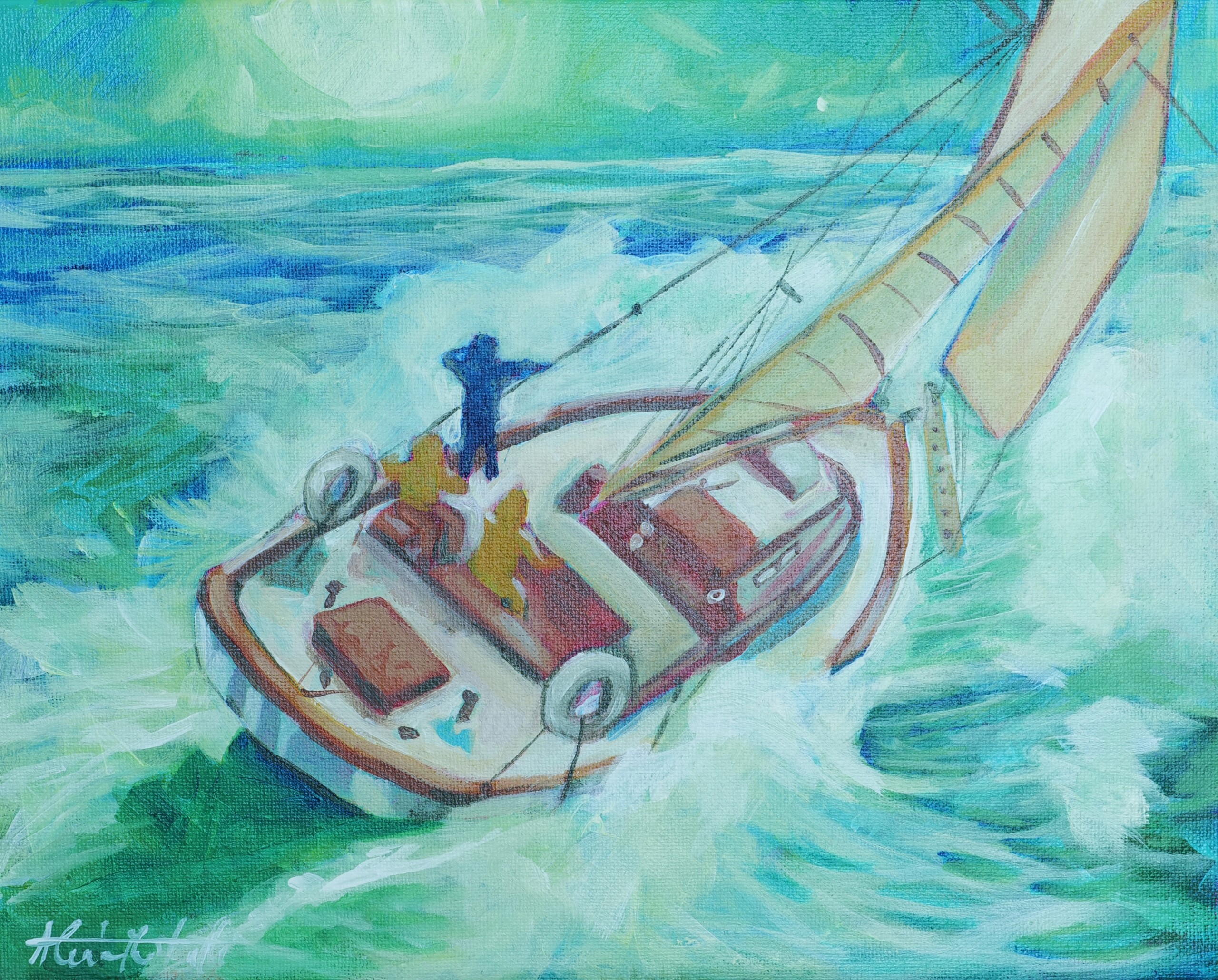Storm – 24 × 30 cm Storm Painting