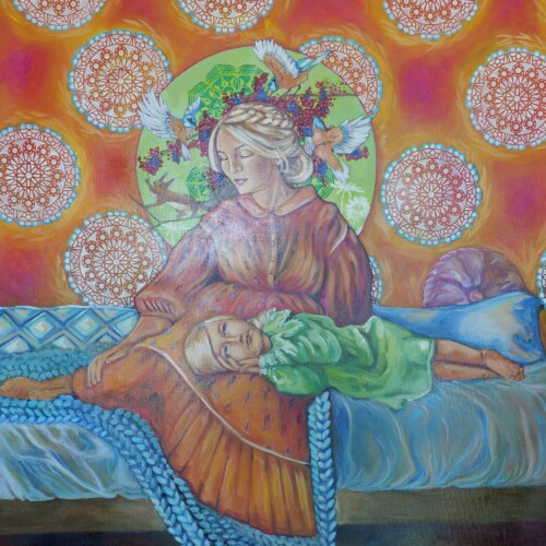 Motherwood – 80 × 100 cm Motherhood Painting