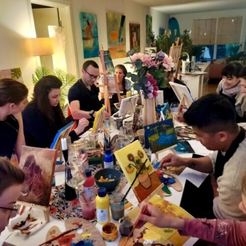 painting classes Copenhagen studio session